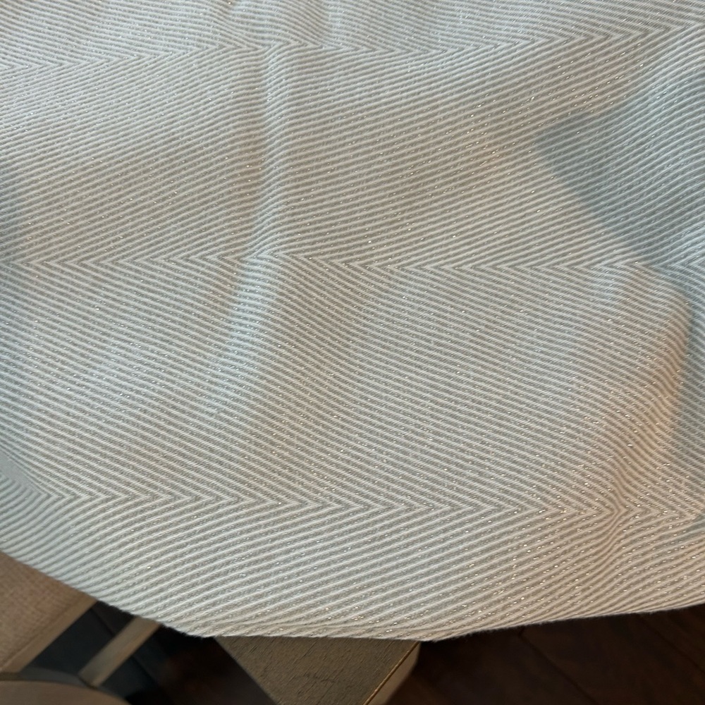 Threshold Silver and Cream Rectangular Tablecloth